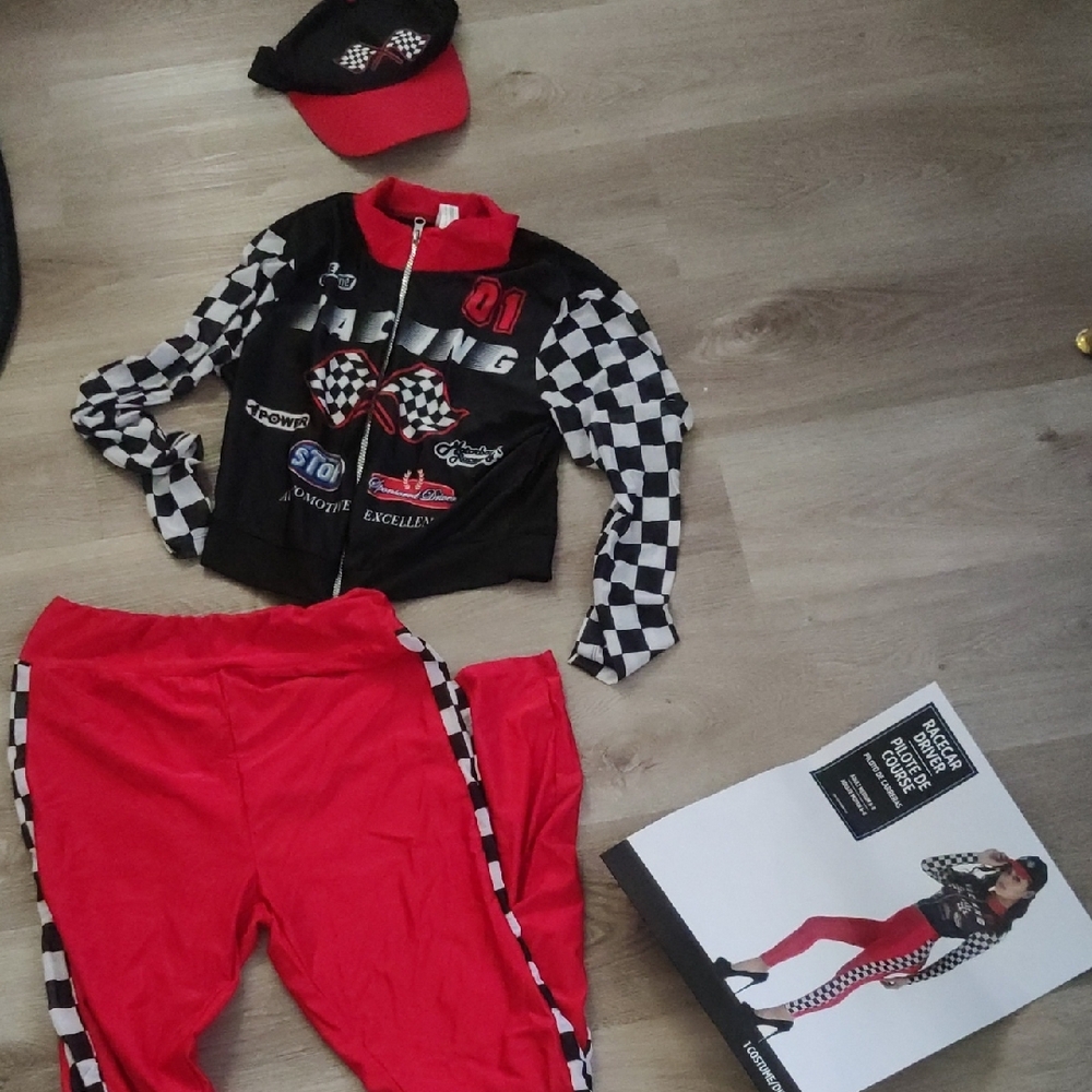 Halloween Racecar Driver Costume - Red and Black